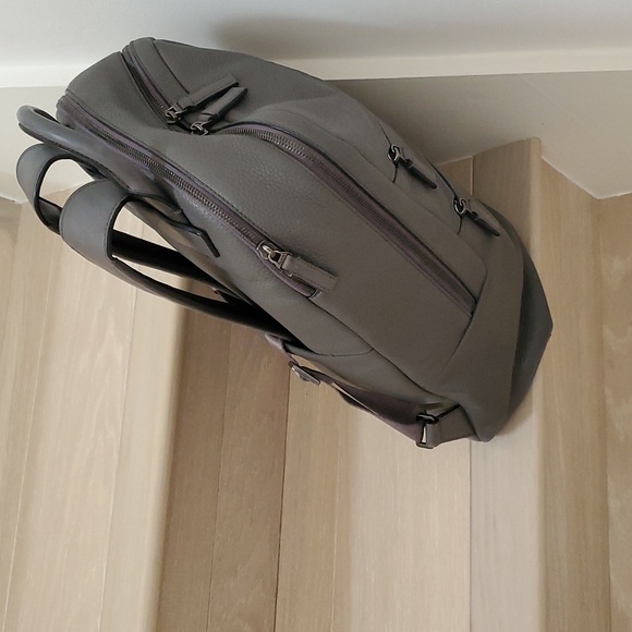 Tumi Landon Alcott Fine Leather Backpack in Gray - Picture 6 of 14